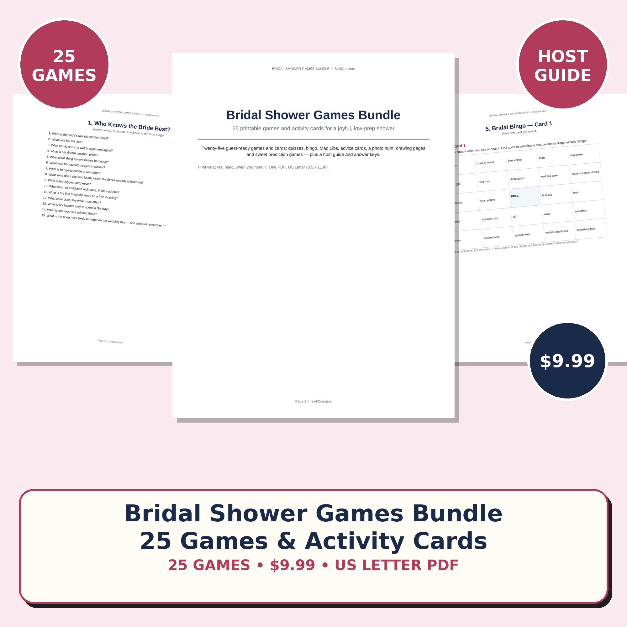 Bridal Shower Games Bundle cover
