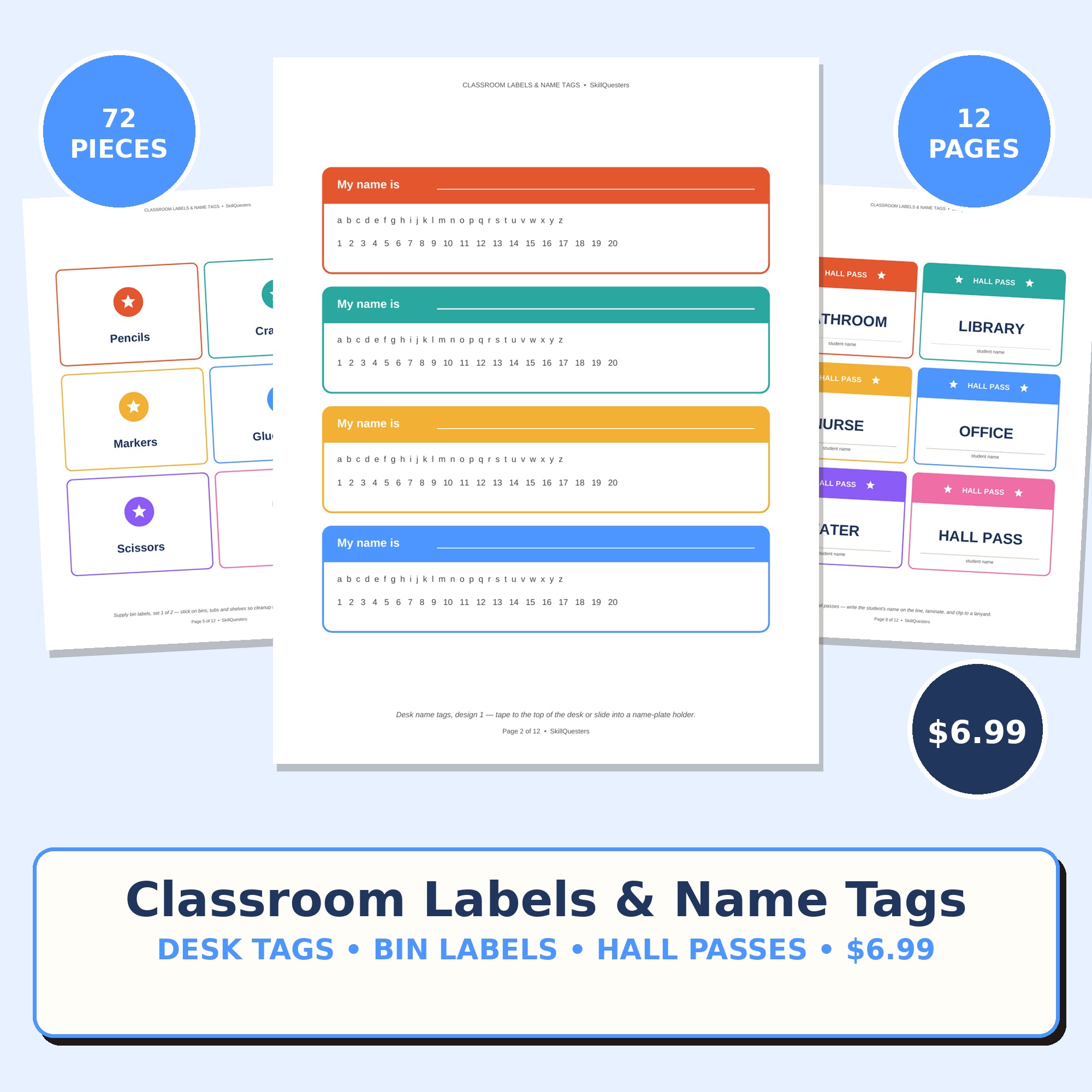 Classroom Labels & Name Tags Printable cover