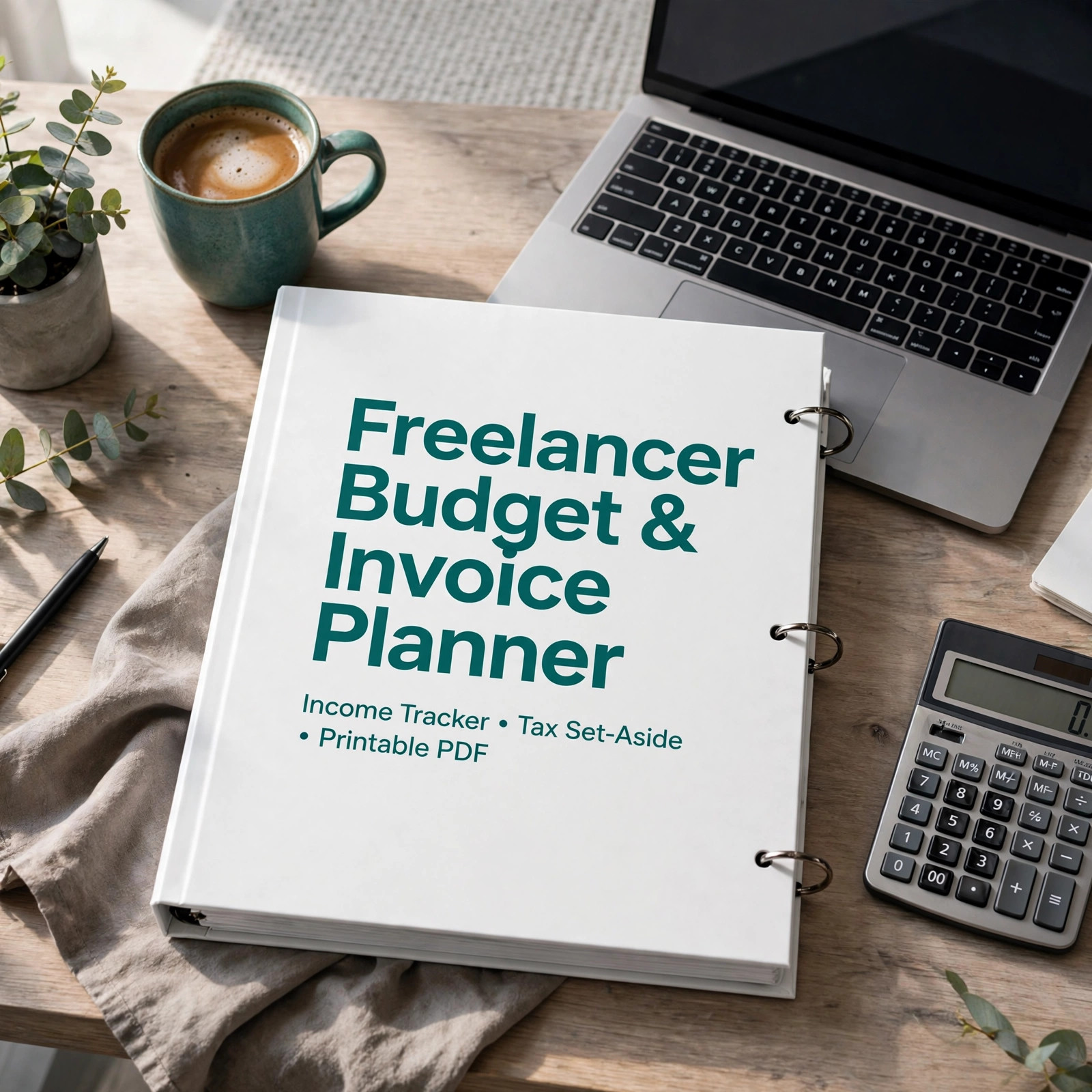 Freelancer Budget & Invoice Planner Printable cover