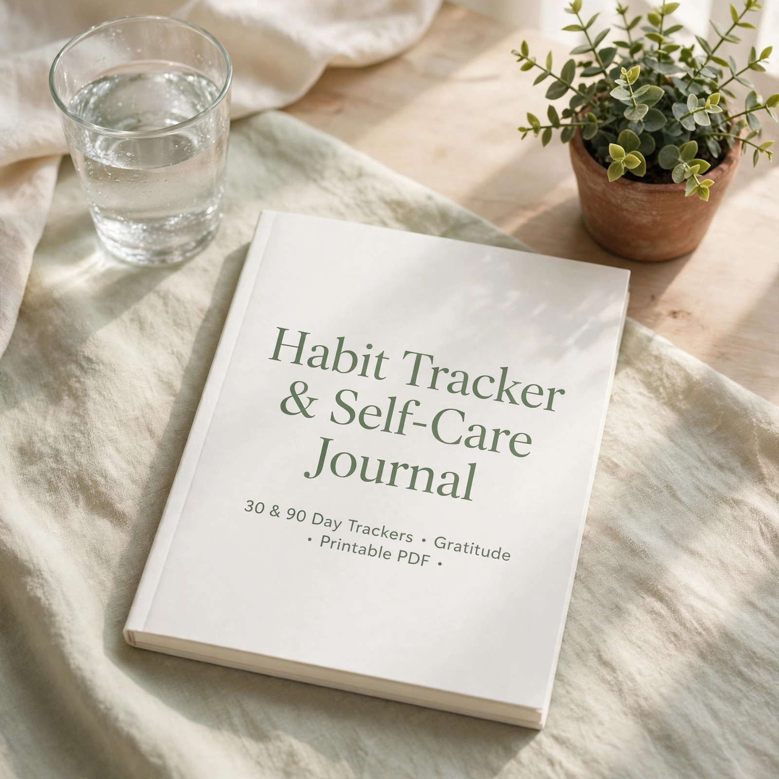 Habit Tracker & Self-Care Journal Printable cover