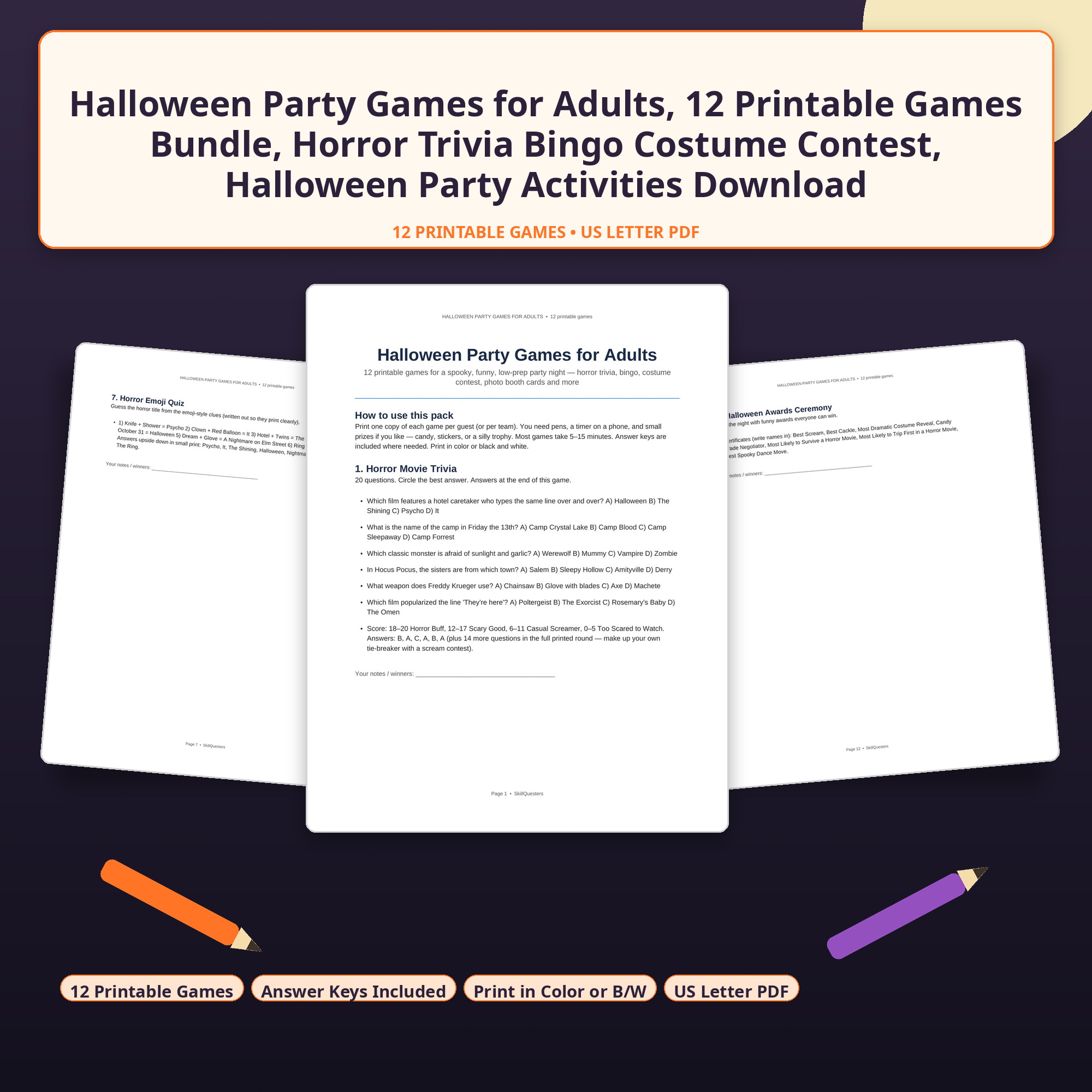 Halloween Party Games for Adults cover