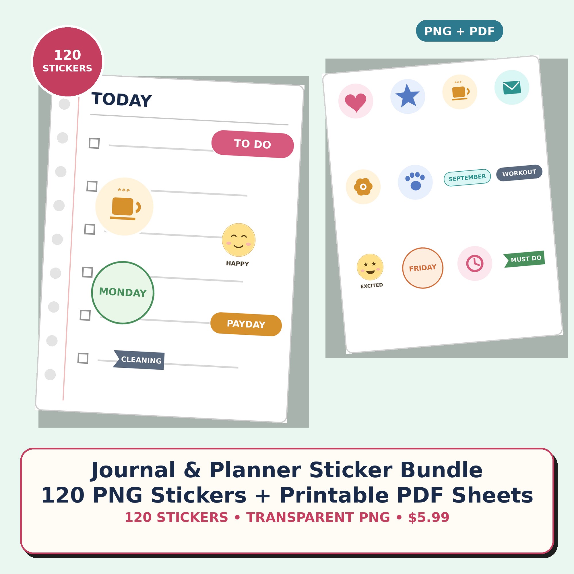 Journal Planner Sticker Bundle cover