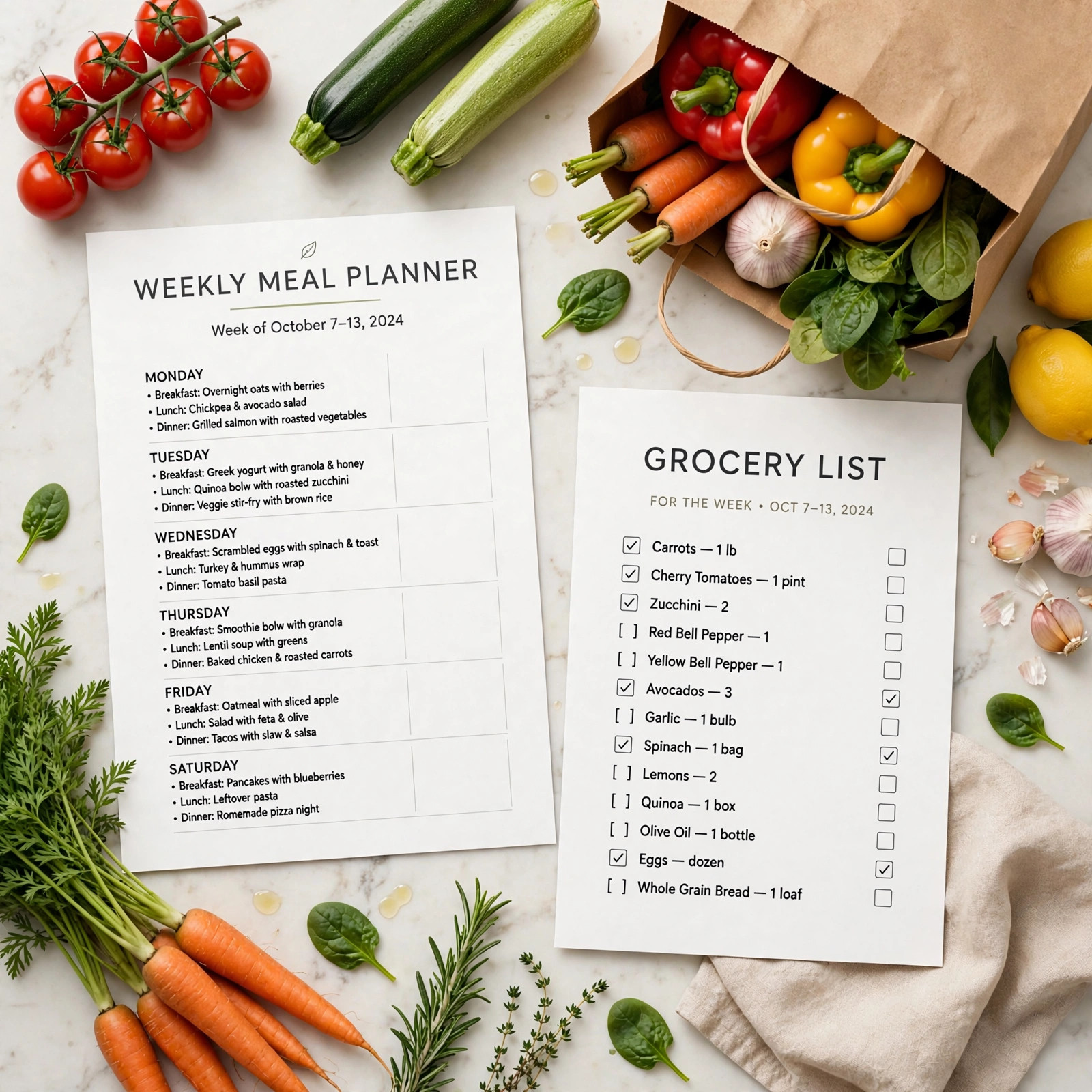 Meal Planner & Grocery List Pack cover