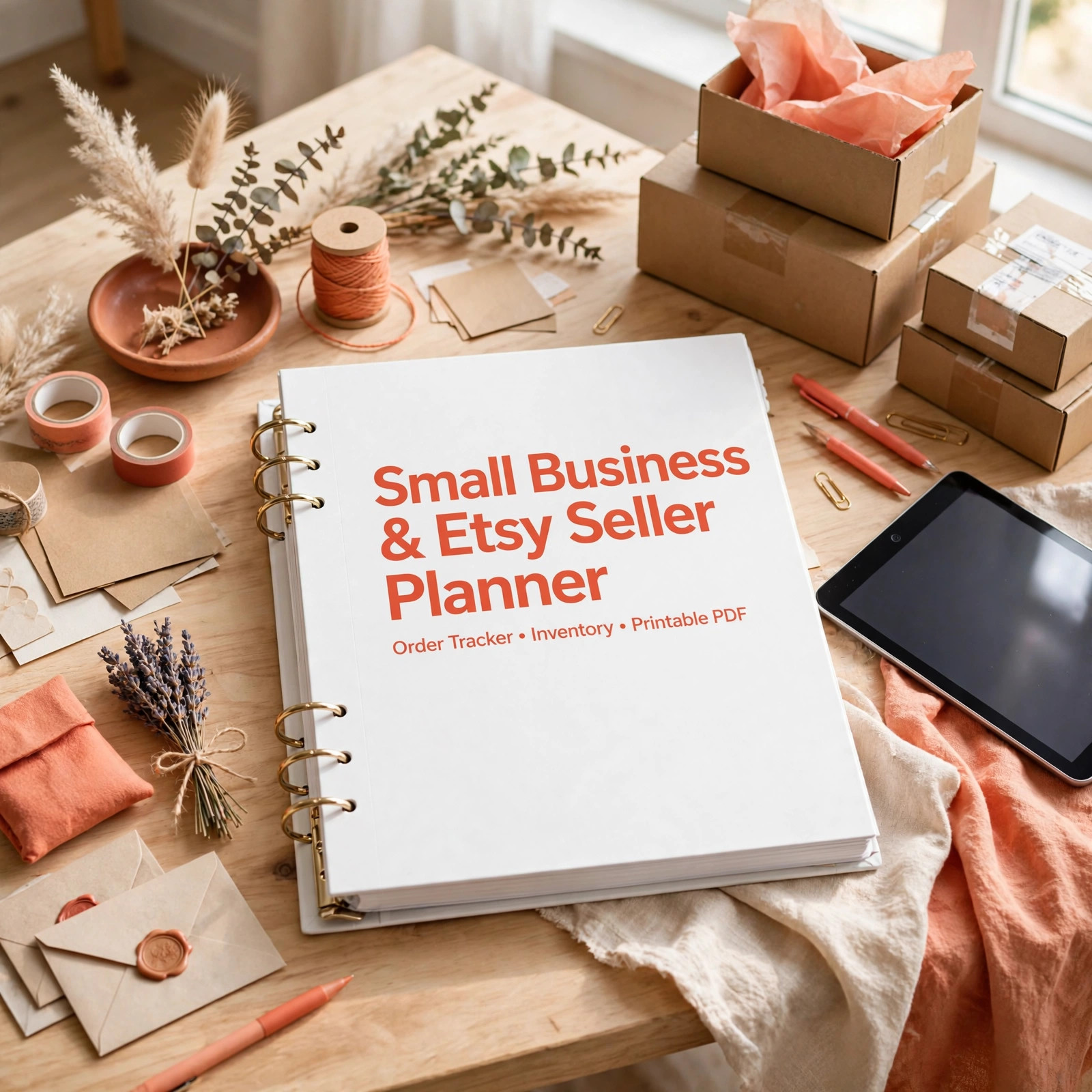 Small Business & Etsy Seller Planner Printable cover