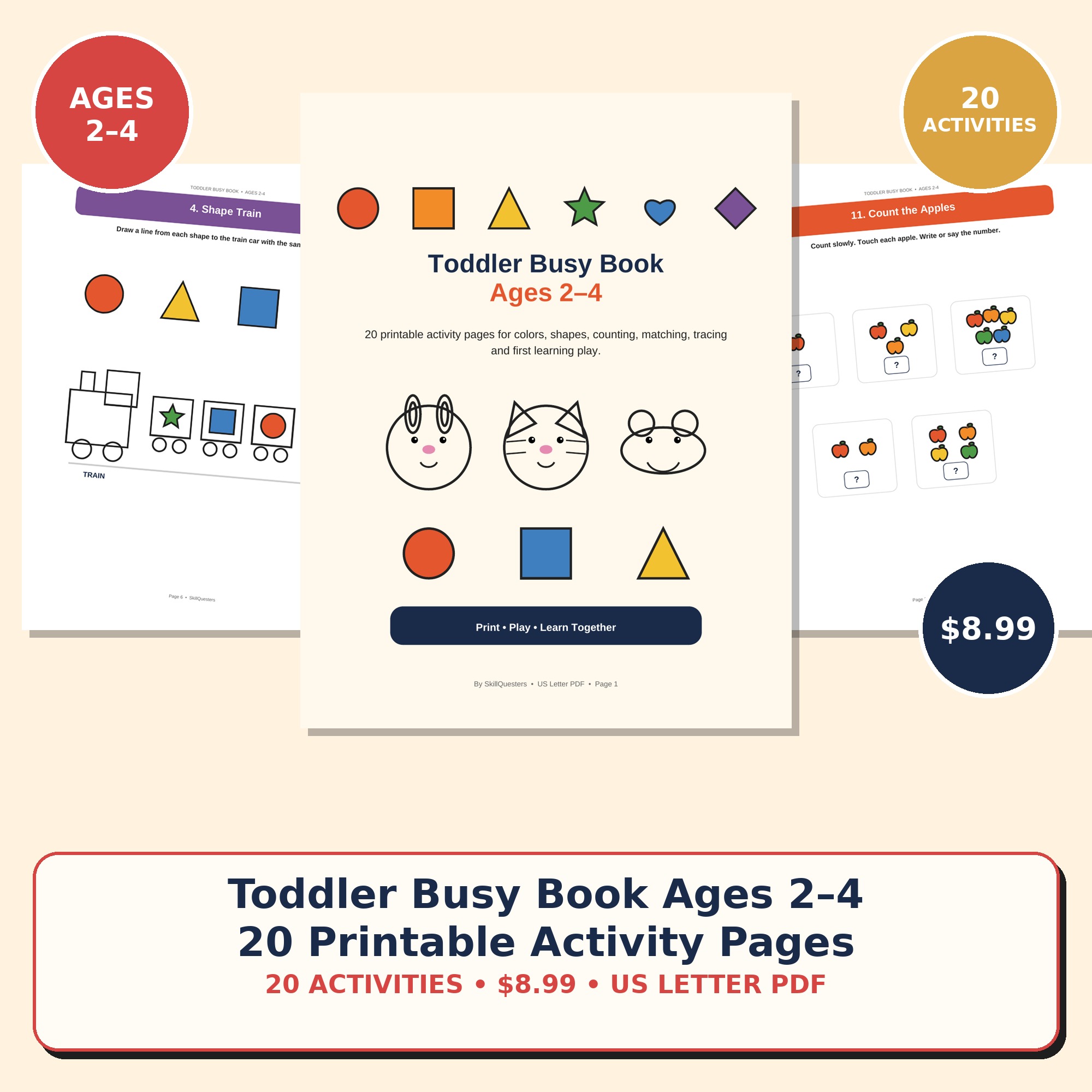Toddler Busy Book Ages 2-4 cover